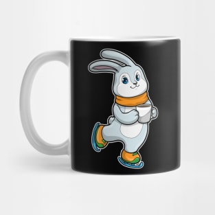 Rabbit at Ice skating with Cup of Coffee Mug